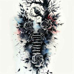 stone-tattoo – tattoo design ideas free ai generated – realism-portrait-realism – for-neck – Gallery: nature-inkby-ai