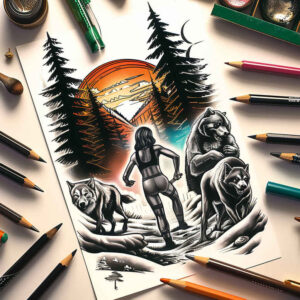 nature tattoo design ideas Neotraditional dynamic color botanical art for sternum