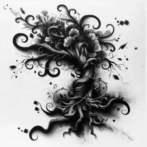 nature tattoo design ideas Realism digital realism botanical shows endurance
