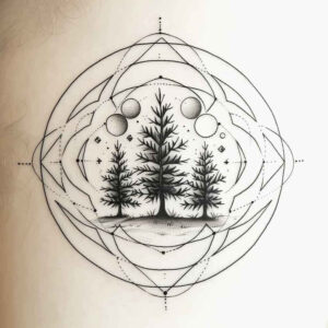 nature tattoo design ideas CGI-rendered delicate for upper back