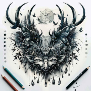 nature tattoo design ideas Surrealism illusionary delicate represents strength