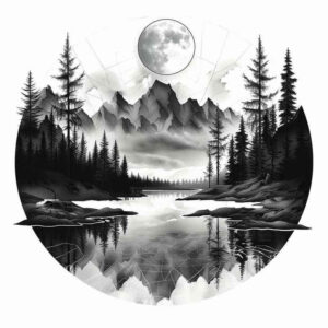nature tattoo design ideas Surrealism melted shapes detailed flora for forearm