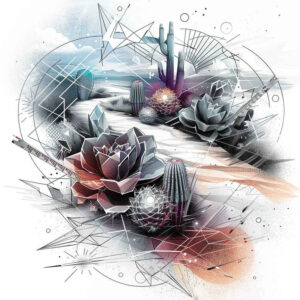 nature tattoo design ideas Surrealism shifting shapes detailed flora for heel
