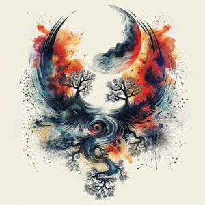 nature tattoo design ideas Surrealism visionary detailed flora for lower back