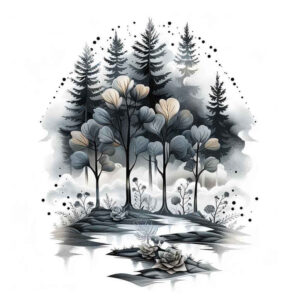 nature tattoo design ideas color depth detailed for full back