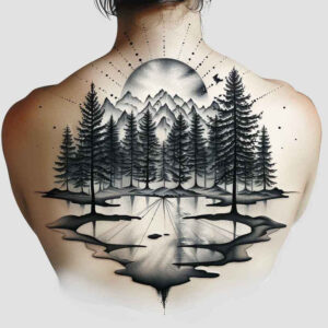 nature tattoo design ideas Realism ultra detailed detailed for scapula