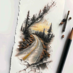 nature tattoo design ideas fluid motion detailed leaves symbolising endurance