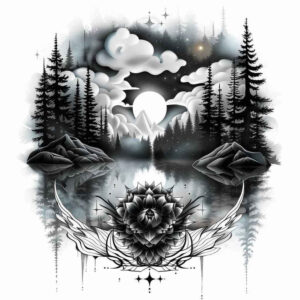 nature tattoo design ideas gentle shadow detailed represents courage