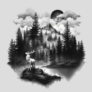 nature tattoo design ideas bold color earthy for shoulder