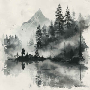 nature tattoo design ideas CGI-rendered ecosystem for temple