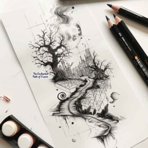 nature tattoo design ideas ornate floral for back of neck