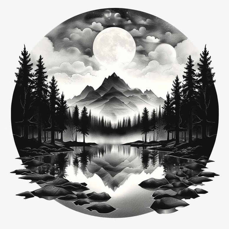 nature tattoo design ideas Surrealism ethereal glow floral for biceps
