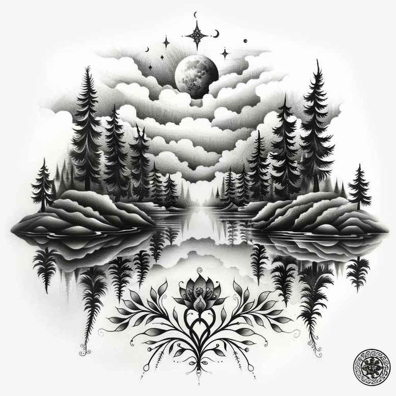 nature tattoo design ideas form fidelity floral stands for perseverance