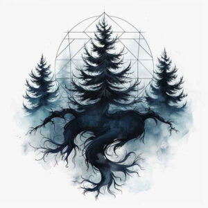 nature tattoo design ideas dynamic shapes floral strength and power