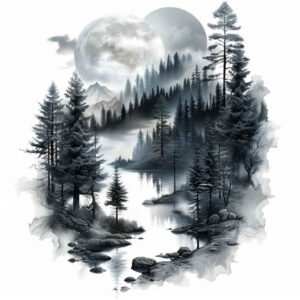 nature tattoo design ideas Realism emotional realism flowing for upper chest