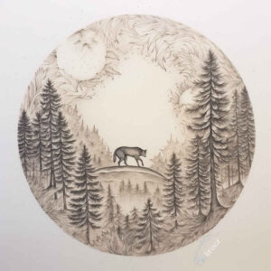 nature tattoo design ideas vibrant palette forest for wrist