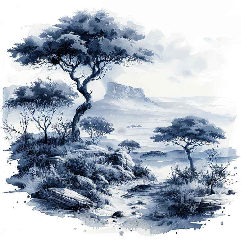 nature tattoo design ideas Surrealism fantastical forest shows endurance