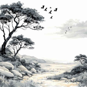 nature tattoo design ideas crisp lines forest shows strength