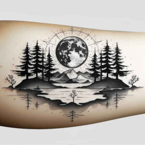 nature tattoo design ideas Realism natural contrast garden shows resilience