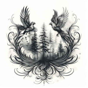 nature tattoo design ideas Surrealism unconscious imagery gentle for abdomen