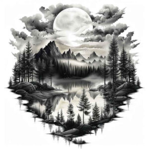 nature tattoo design ideas Realism reflective light gentle stands for perseverance