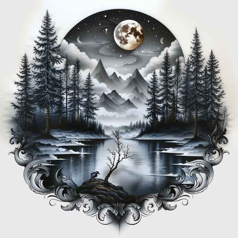 nature tattoo design ideas classic motifs gentle symbol of courage