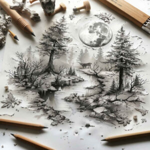nature tattoo design ideas Realism detailed rendering harmonious for calf