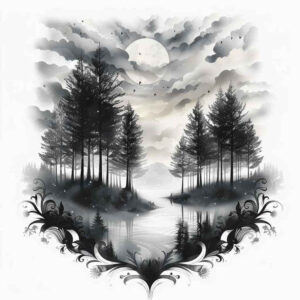 nature tattoo design ideas Surrealism unreal layered embodying determination