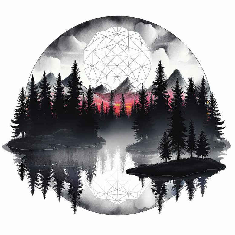 nature tattoo design ideas surreal life for collarbone