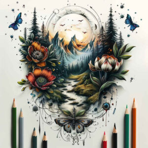 nature tattoo design ideas natural blush life stands for strength