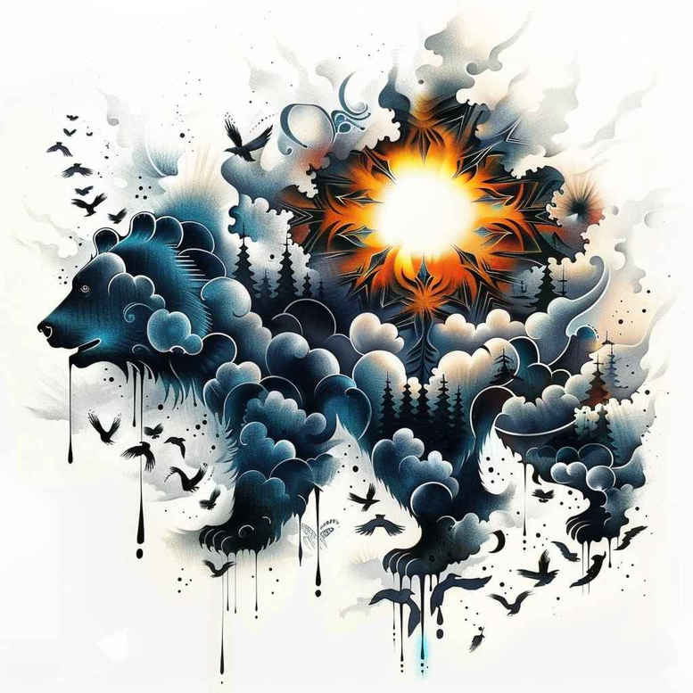 nature tattoo design ideas layered inks natural beauty stands for determination