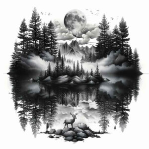 nature tattoo design ideas crisp natural curves meaning endurance