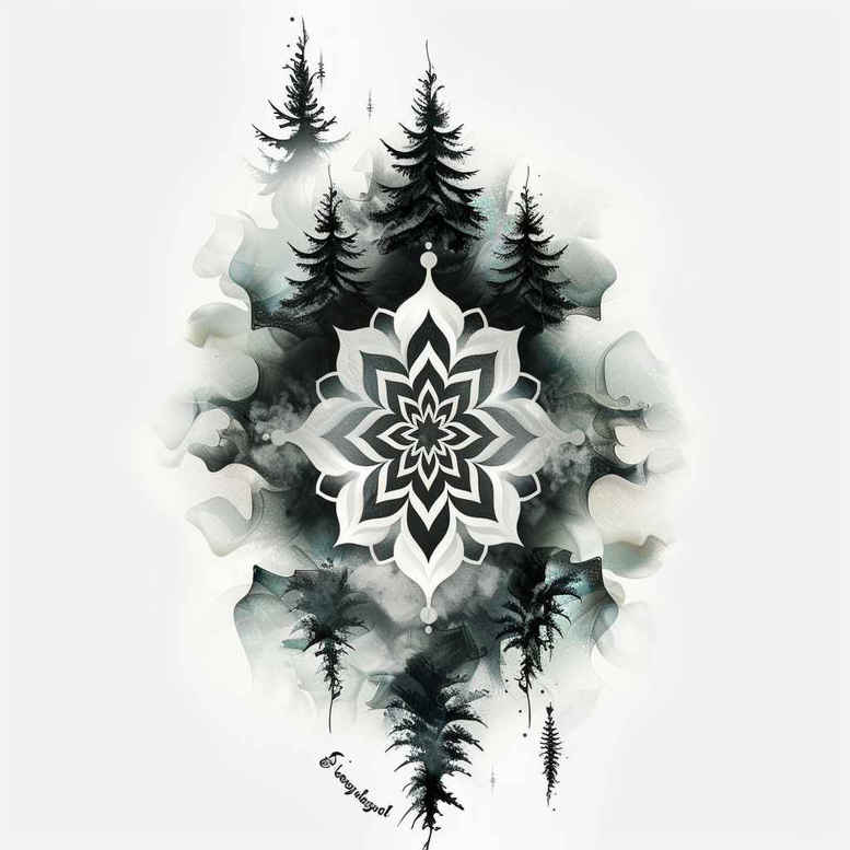 nature tattoo design ideas Surrealism visionary natural curves stands for strength