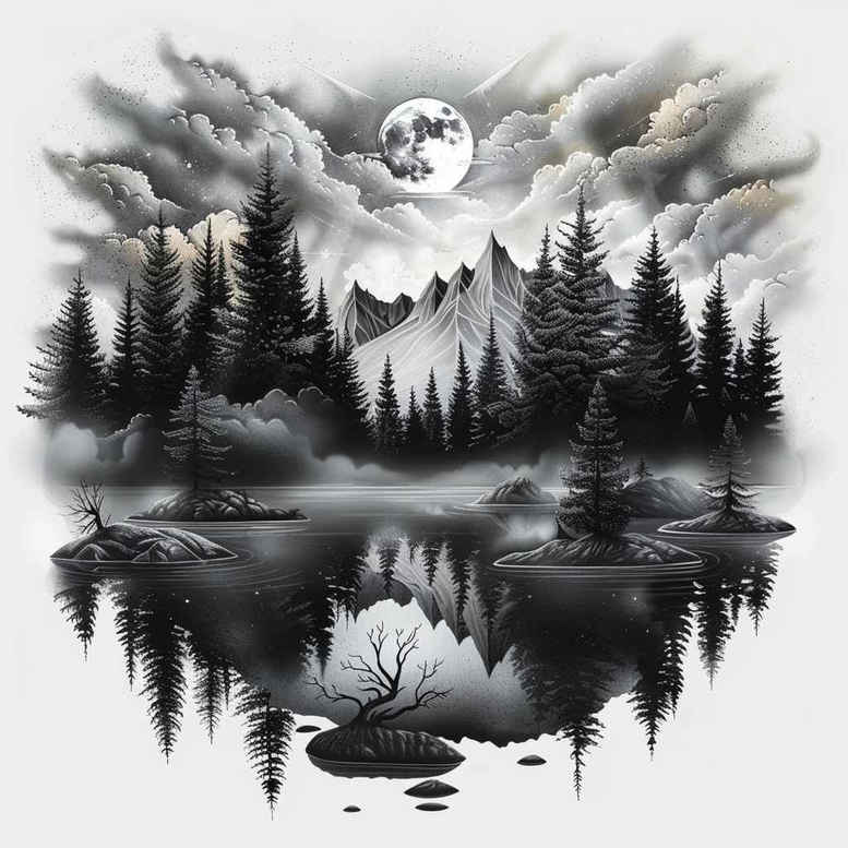 nature tattoo design ideas Realism anatomical accuracy natural detail for back of neck