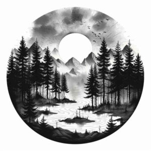 nature tattoo design ideas Surrealism melted shapes natural light stands for determination