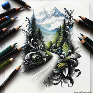 nature tattoo design ideas textural detail natural lines courage and power
