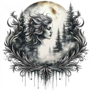 nature tattoo design ideas Surrealism unearthly natural motifs for sternum