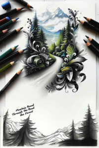nature tattoo design ideas Surrealism otherworldly natural movement for palm