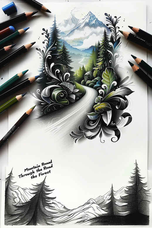 nature tattoo design ideas Surrealism otherworldly natural movement for palm