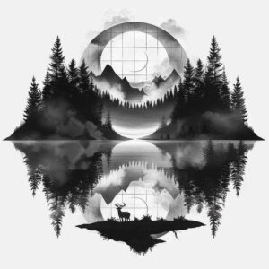 nature tattoo design ideas detailed linework natural movement for shoulder blade