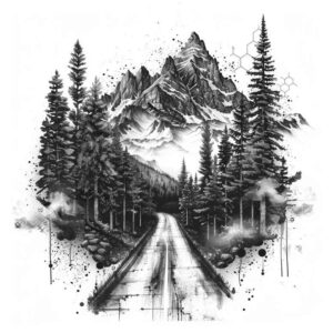 nature tattoo design ideas contrasting colors natural movement represents determination