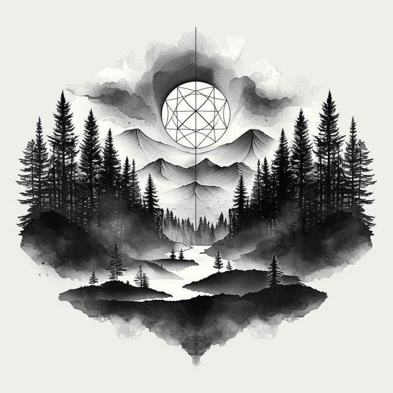 nature tattoo design ideas textured natural patterns endurance and power