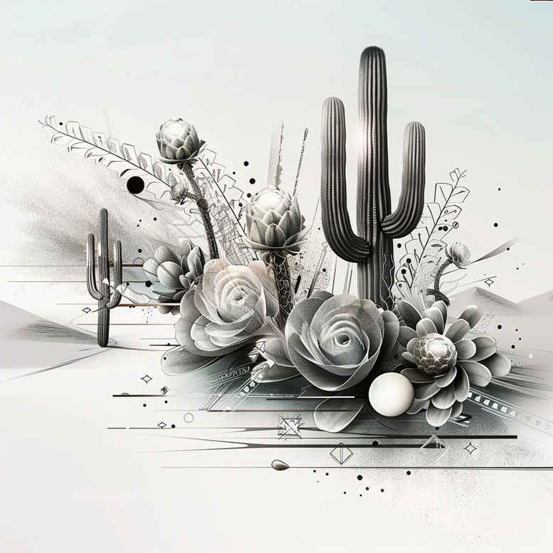 nature tattoo design ideas Surrealism fantastical elements natural patterns symbol of determination