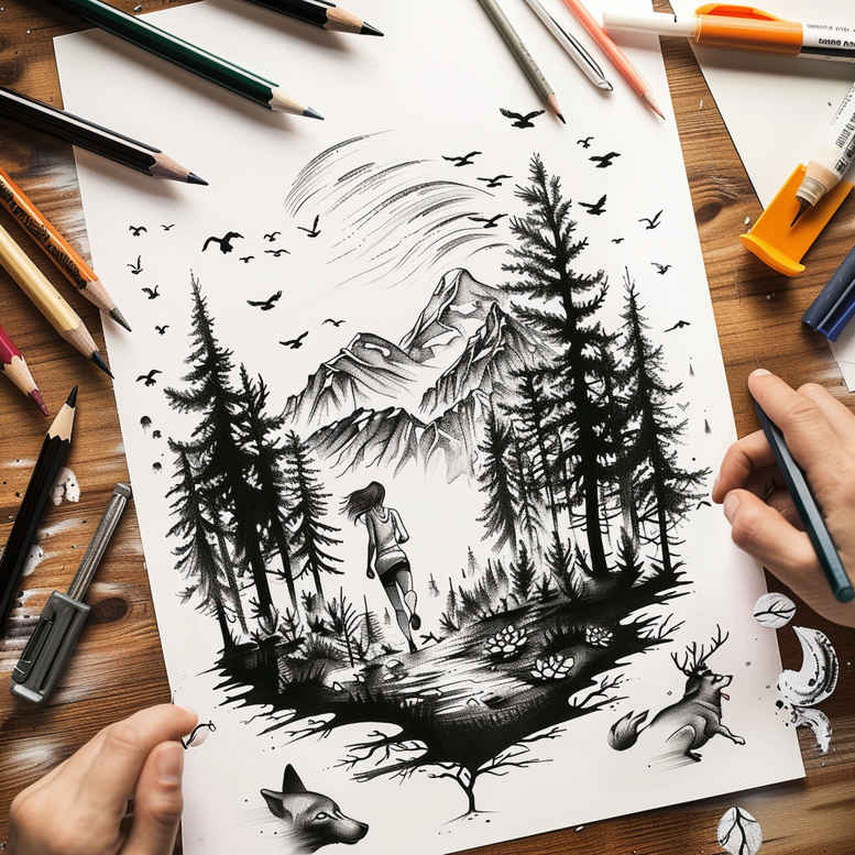 nature tattoo design ideas decorative detail natural resilience and power