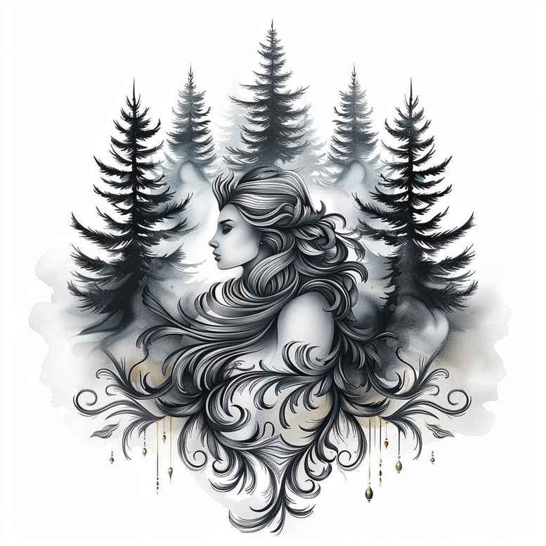 nature tattoo design ideas textured fills natural shading for palm