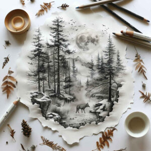 nature tattoo design ideas saturated hues natural shading symbolising resilience