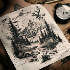 nature tattoo design ideas Surrealism bizarre natural stands for strength