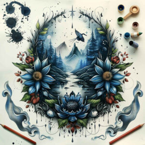 nature tattoo design ideas true-to-life naturalistic strength and power
