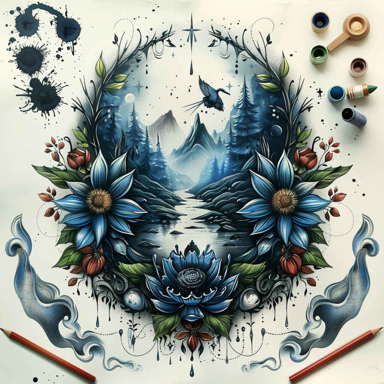 nature tattoo design ideas true-to-life naturalistic strength and power