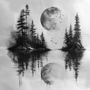 nature tattoo design ideas Surrealism unearthly organic for lower back